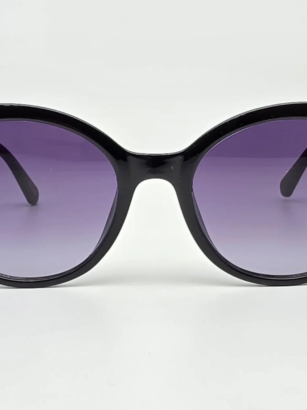 Kate Spade Samantha Black Frame Grey Gradient Flat Lens Cat Eye Sunglasses 54mm